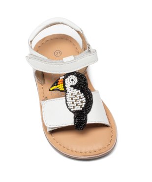 Sandales bébé fille en cuir effet métallisé avec animal en perles fantaisie - MOD8 vue5 - MOD8 - GEMO