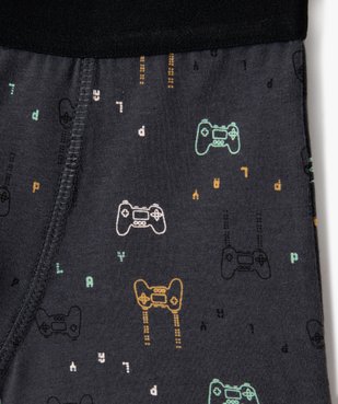 Boxers garçon motif jeu vidéo (lot de 2) vue2 - GEMO 4G GARCON - GEMO