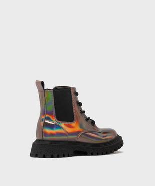 Boots vernies irisées à semelle crantée fille vue4 - LOVELY WINGS GEMO FOR GOOD - GEMO