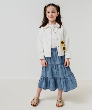 Veste fille en twill de coton brodée fille vue6 - GEMO (ENFANT) - GEMO