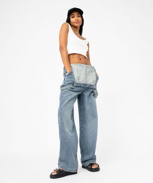 Salopette en jean large femme vue1 - GEMO 4G FEMME - GEMO