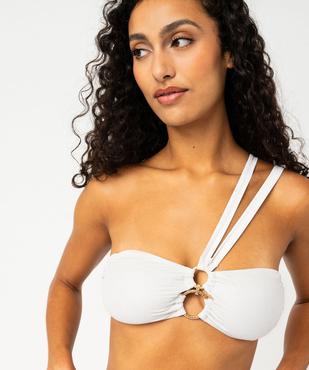 Haut de maillot de bain bandeau à bretelles multipositions femme vue7 - GEMO 4G FEMME - GEMO