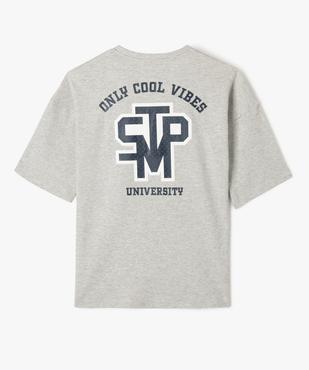 Tee-shirt à manches courtes avec inscription dos garçon vue3 - GEMO (JUNIOR) - GEMO