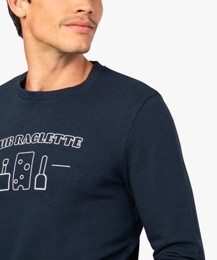 Sweat homme molletonné avec motif humoristique vue2 - GEMO (HOMME) - GEMO