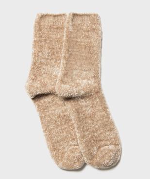 Chaussettes en maille chenille douce et épaisse femme vue1 - GEMO 4G FEMME - GEMO