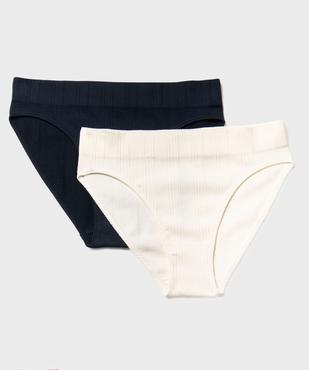 Culotte en maille côtelée extensible fille (lot de 2) vue1 - GEMO 4G FILLE - GEMO
