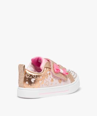 Baskets fille pailletées à scratch avec clous lumineux – Skechers Twinkle vue4 - SKECHERS - GEMO