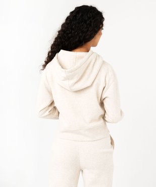Sweat à capuche coupe courte femme vue3 - GEMO(FEMME PAP) - GEMO