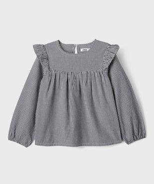 Blouse à volants motif vichy fille vue2 - GEMO (ENFANT) - GEMO