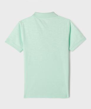 Polo à manches courtes en coton flammé garçon vue3 - GEMO (ENFANT) - GEMO