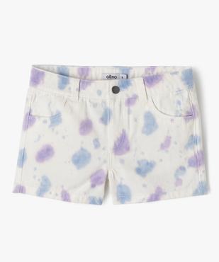Short en coton à motifs tachetés fille vue1 - GEMO 4G FILLE - GEMO