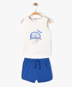 Ensemble bébé fille 2 pièces : short + débardeur imprimés vue1 - GEMO(BEBE DEBT) - GEMO