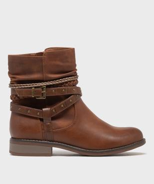 Boots avec brides fantaisie sur la tige femme - Emilia Rosa vue1 - EMILIA ROSA - GEMO
