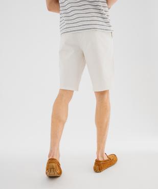 Bermuda chino coupe regular en coton stretch homme vue3 - GEMO 4G HOMME - GEMO