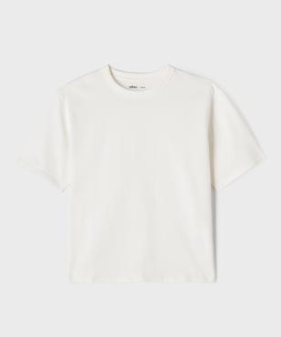 Tee-shirt manches courtes et col rond uni en coton résistant fille vue2 - GEMO 4G FILLE - GEMO