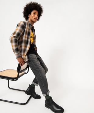 Jean tapered délavé homme vue5 - GEMO (HOMME) - GEMO