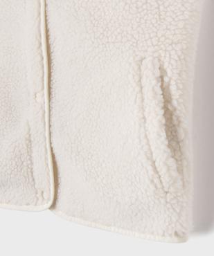 Veste sans manches en sherpa à boutons pression fille vue1 - GEMO 4G FILLE - GEMO