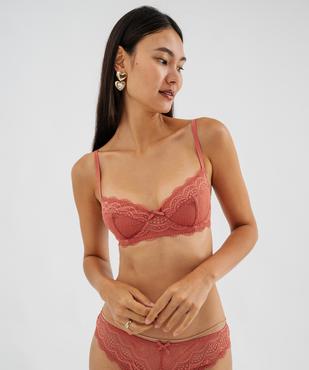 Soutien-gorge à armatures forme corbeille en dentelle vue2 - GEMO(HOMWR FEM) - GEMO