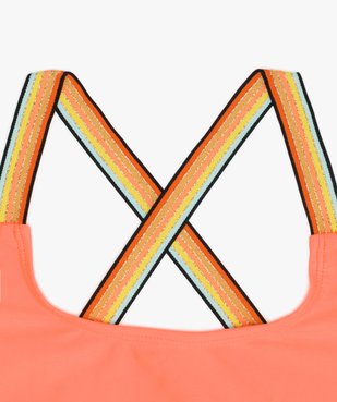 Brassière de bain fille avec nœud fantaisie et bretelles multicolores  vue2 - GEMO (JUNIOR) - GEMO