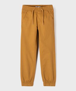 Pantalon en coton coupe jogger garçon vue2 - GEMO (ENFANT) - GEMO
