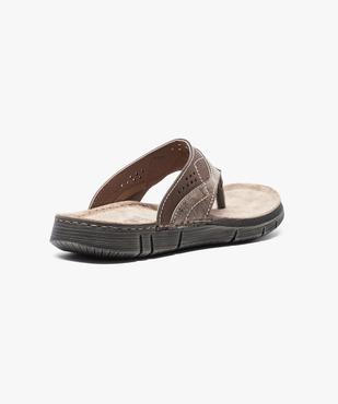 Claquettes cuir à semelle épaisse vue4 - GEMO (HOMME) - GEMO