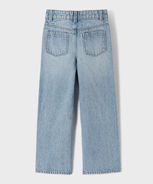 Jean straight en coton imprimé fille vue3 - GEMO (ENFANT) - GEMO