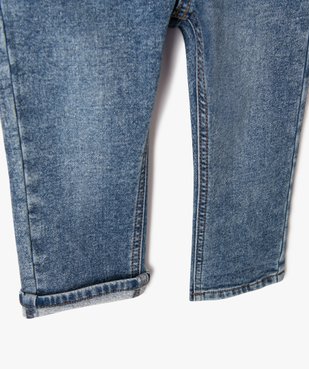 Salopette en jean extensible délavé bébé garçon vue4 - GEMO 4G BEBE - GEMO