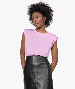 Tee-shirt femme à épaulettes sans manches vue1 - GEMO(FEMME PAP) - GEMO
