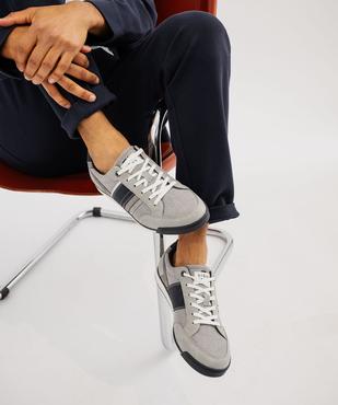 Baskets basses en toile à semelle fine homme vue1 - URBAN STEPS - GEMO