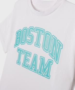 Tee-shirt manches courtes avec inscription Boston Team garçon vue2 - GEMO (ENFANT) - GEMO