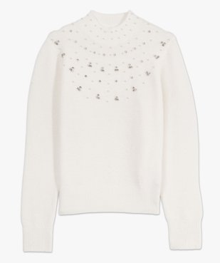 Pull en laine à strass et perles femme vue4 - GEMO(FEMME PAP) - GEMO