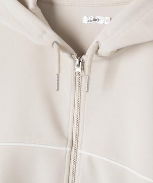 Sweat zippé à capuche fille vue2 - GEMO (JUNIOR) - GEMO