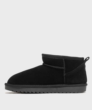 Boots fourrées dessus cuir femme vue3 - SANS MARQUE - GEMO