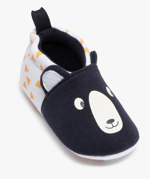 Chaussons de naissance bébé garçon ourson vue5 - GEMO 4G BEBE - GEMO