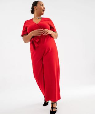 Combinaison pantalon en maille extensible pailletée femme grande taille vue2 - GEMO (G TAILLE) - GEMO