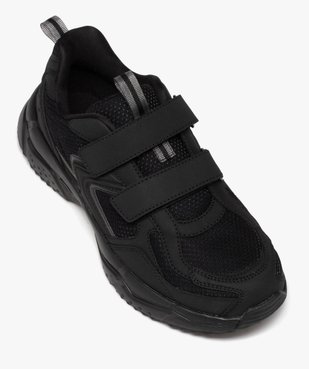 Baskets homme unies en mesh et à scratch style jogger vue5 - 5 MILES - GEMO