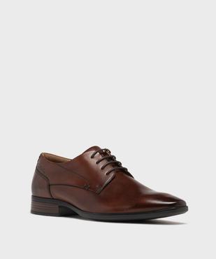 Derbies classiques en cuir à bout carré homme - Pierre Cardin vue2 - PIERRE CARDIN D - GEMO