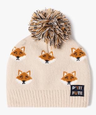 Bonnet à pompon à motifs renards bébé vue1 - GEMO(BEBE DEBT) - GEMO