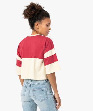 Tee-shirt femme court à manches courtes – Camps United vue3 - CAMPS UNITED - GEMO