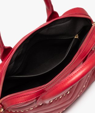 Sac femme avec devant matelassé et clous métalliques vue3 - GEMO (ACCESS) - GEMO