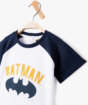 Tee-shirt manches courtes bicolore et motif bébé garçon - Batman vue2 - GEMO(BEBE DEBT) - GEMO