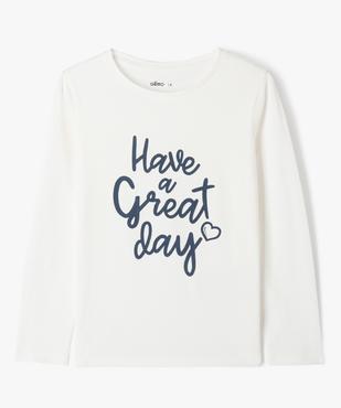 Tee-shirt à manches longues avec motif fille vue1 - GEMO (ENFANT) - GEMO