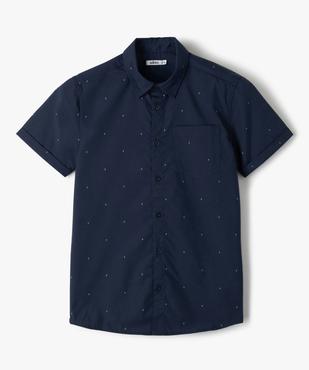 Chemise à manches courtes avec poche poitrine garçon vue1 - GEMO (JUNIOR) - GEMO