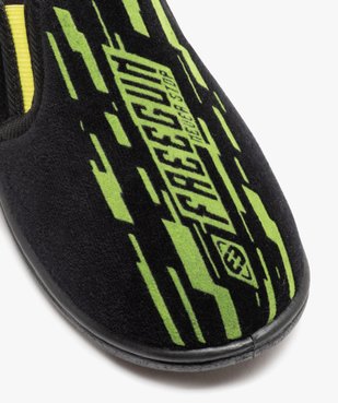 Chaussons garçon imprimés en velours à enfiler - Freegun vue6 - FREEGUN - GEMO