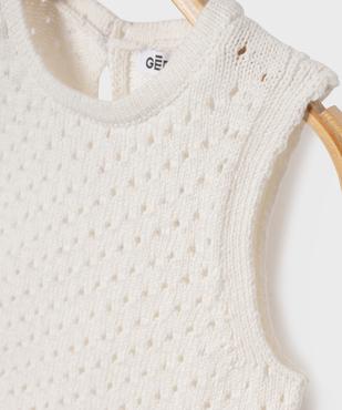 Débardeur ajouré façon crochet bébé fille vue2 - GEMO(BEBE DEBT) - GEMO