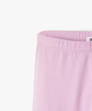 Legging 7/8ème uni à taille élastiquée fille vue2 - GEMO (ENFANT) - GEMO