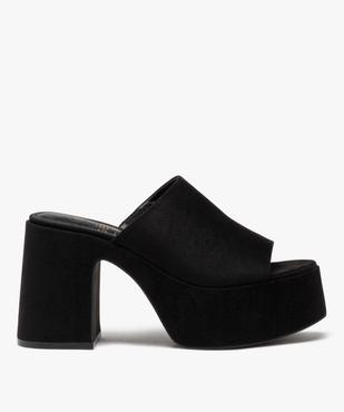 Mules femme à talon flare unies avec semelle plateforme vue1 - GEMO(URBAIN) - GEMO