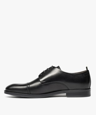 Derby dessus cuir à bout droit homme - Tanéo vue3 - TANEO - GEMO