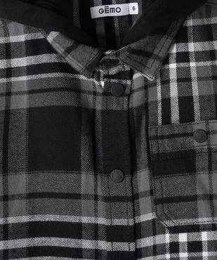 Chemise à carreaux avec capuche garçon vue3 - GEMO (ENFANT) - GEMO