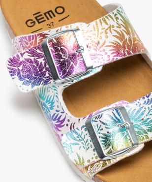 Mules femme à talon plat et double bride ajustable vue6 - GEMO (CASUAL) - GEMO